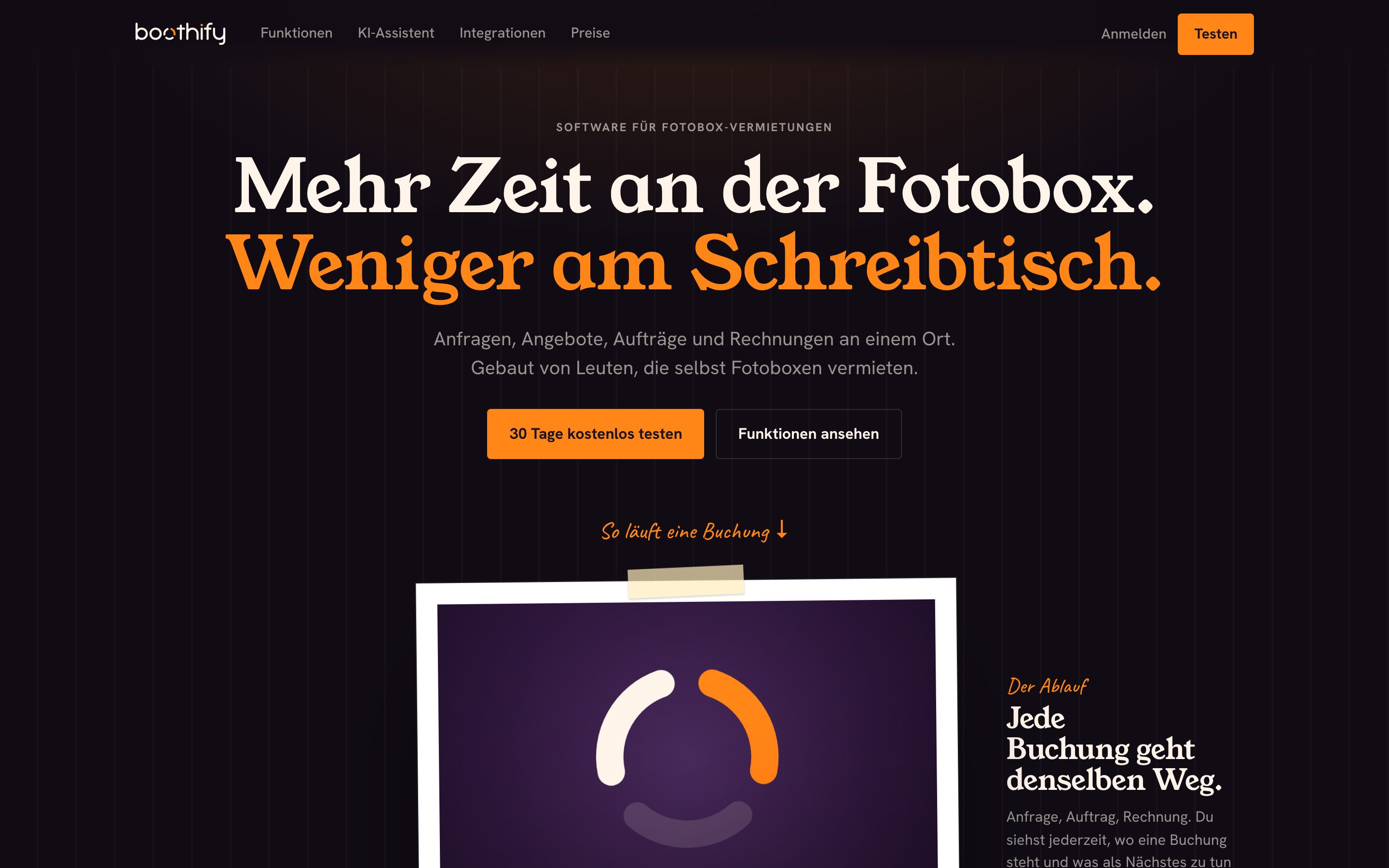 Screenshot: Boothify